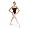 Bloch Ayla Floral, triko s tankim naramenicama 