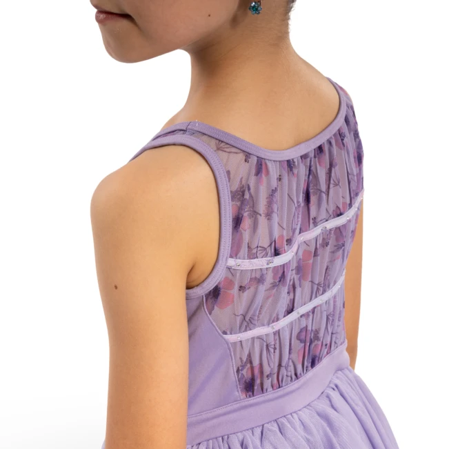 Bloch Evie Floral tank, djevojački triko s tutu suknjicom na široke naramenice Bloch Evie Floral tank, djevojački triko s tutu suknjicom na široke naramenice