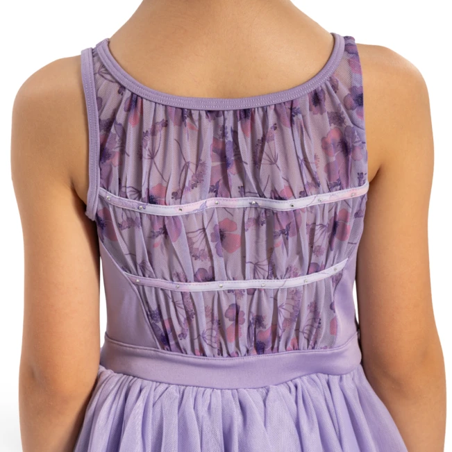 Bloch Evie Floral tank, djevojački triko s tutu suknjicom na široke naramenice Bloch Evie Floral tank, djevojački triko s tutu suknjicom na široke naramenice
