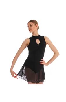 Bloch Hana Floral mesh skirt, ženska suknja s elastičnim pojasom