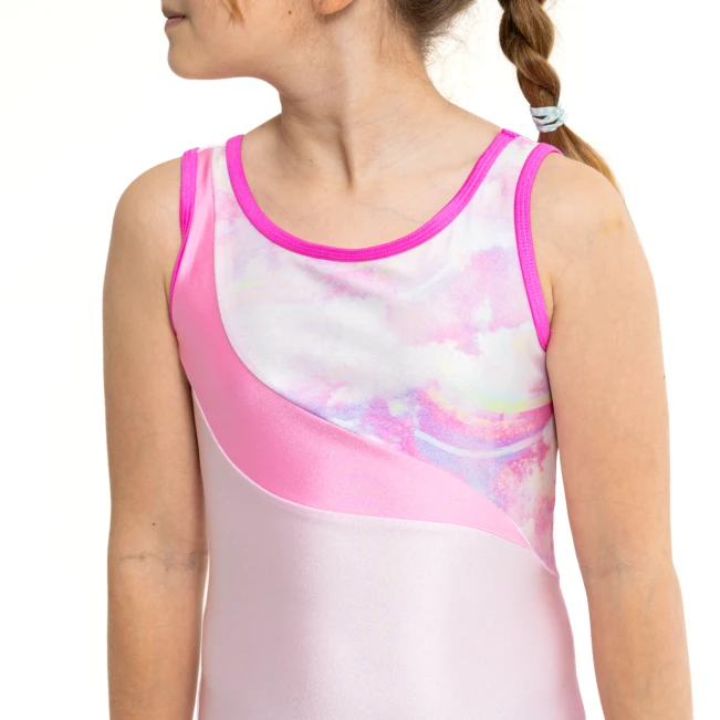 Capezio Candy Cloud Leotard, djevojački gimnastički triko Capezio Candy Cloud Leotard, djevojački gimnastički triko