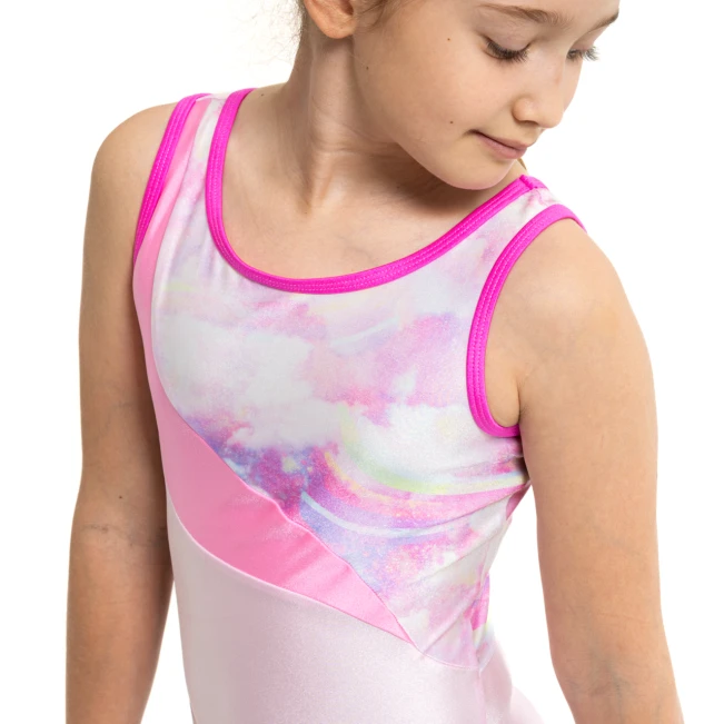 Capezio Candy Cloud Leotard, djevojački gimnastički triko Capezio Candy Cloud Leotard, djevojački gimnastički triko