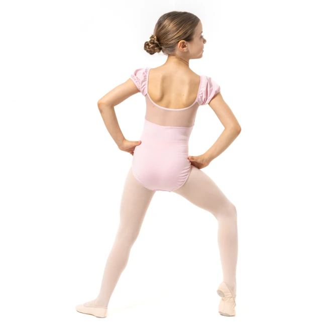 Capezio Lotus leotard, djevojački triko s cvjetićima i kratkim rukavima Capezio Lotus leotard, djevojački triko s cvjetićima i kratkim rukavima