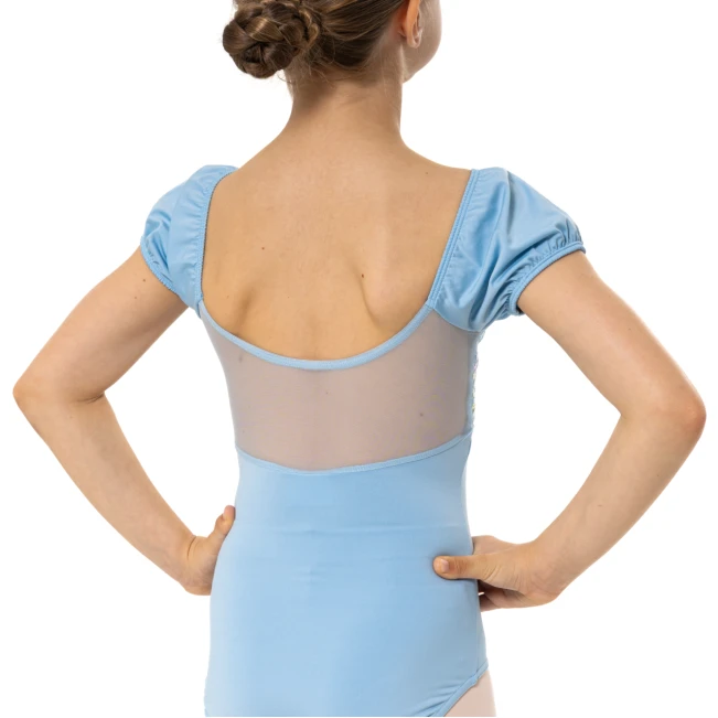 Capezio Lotus leotard, djevojački triko s cvjetićima i kratkim rukavima Capezio Lotus leotard, djevojački triko s cvjetićima i kratkim rukavima