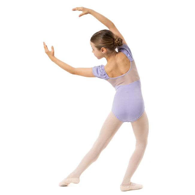 Capezio Lotus leotard, djevojački triko s cvjetićima i kratkim rukavima Capezio Lotus leotard, djevojački triko s cvjetićima i kratkim rukavima