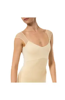 Capezio Moonsruck Cap Sleeve Leotard, ženski dres s kratkim mrežastim rukavima