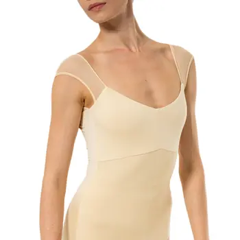 Capezio Moonsruck Cap Sleeve Leotard, ženski dres s kratkim mrežastim rukavima
