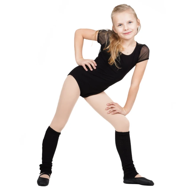 Capezio trikoi s puf rukavima i izrezom na leđima u obliku ključanice, dječji dres Capezio trikoi s puf rukavima i izrezom na leđima u obliku ključanice, dječji dres