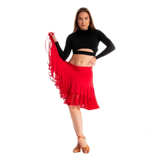 Elegancija, suknja za latino za dame