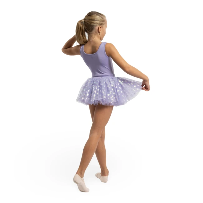 Mirella Glow tank, dječji triko sa širokim naramenicama s tutu suknjicom Mirella Glow tank, dječji triko sa širokim naramenicama s tutu suknjicom
