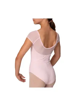 Mirella Soft mesh cap sleeve leotard, dječji triko