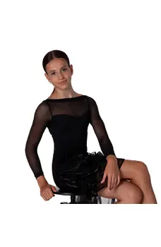 So Danca Elise ballroom, djevojački triko s tričetvrt rukavima