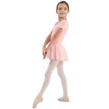 Bloch Tiffany, pamučni dres s kratkim rukavima i suknjicom - Ružičasta - light pink