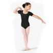 Bloch Ballet, dječji pamučni triko za balet s kratkim rukavima - Crna