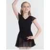 Capezio flutter sleeve dress, triko s suknjicom - Crna Capezio flutter sleeve dress, triko s suknjicom - Crna